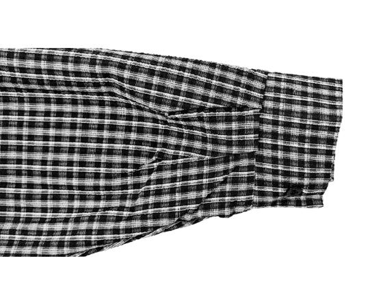 Aseun Wrinkle Loose Check Shirt