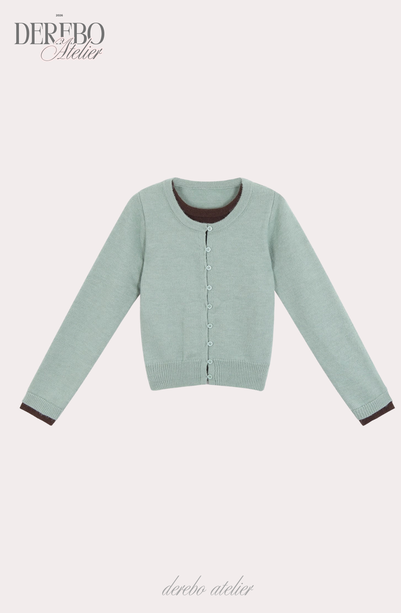 Mint Brown Layered Cardigan