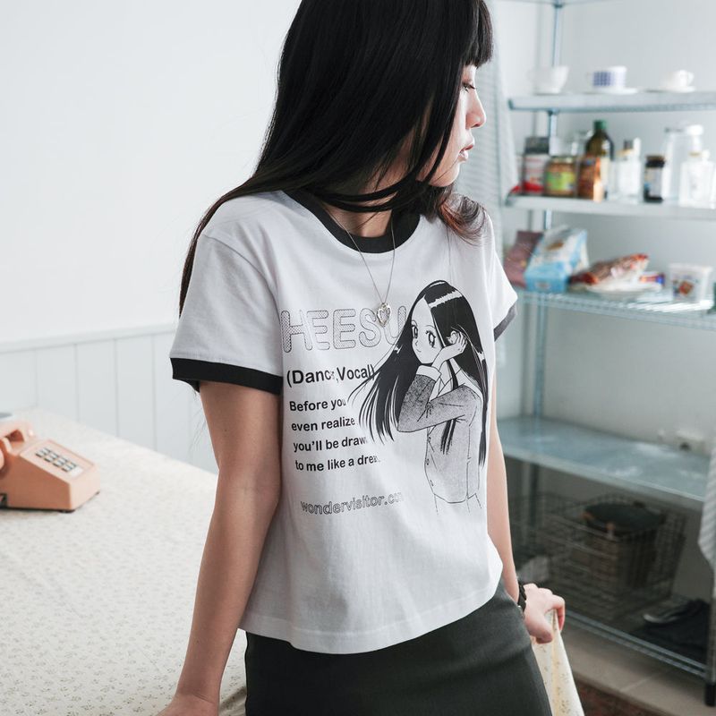 HEESU pfp Ringer T-shirt [White]