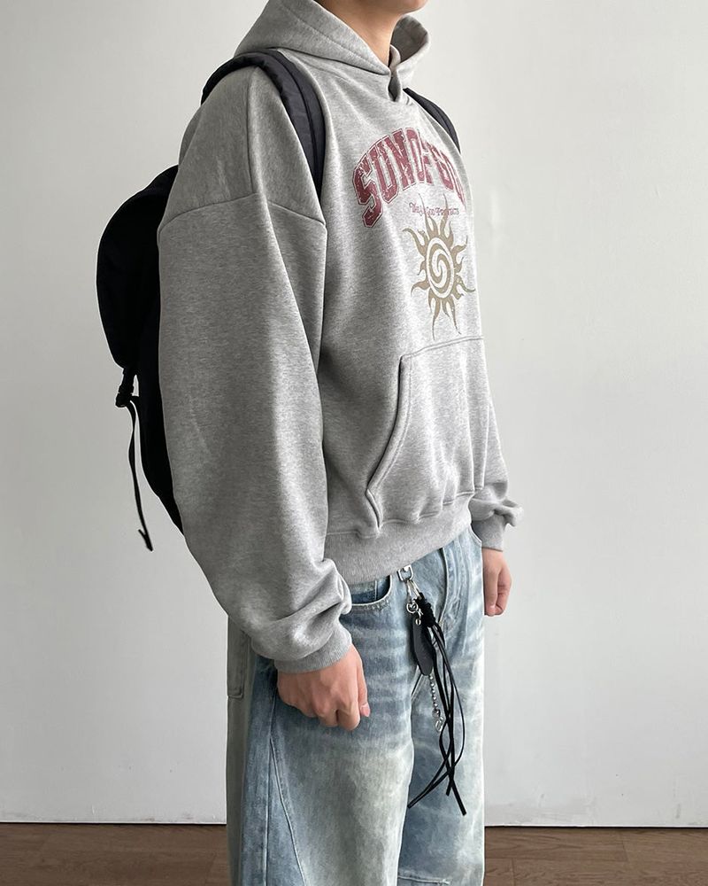 Heli Printed Crop Hoodie