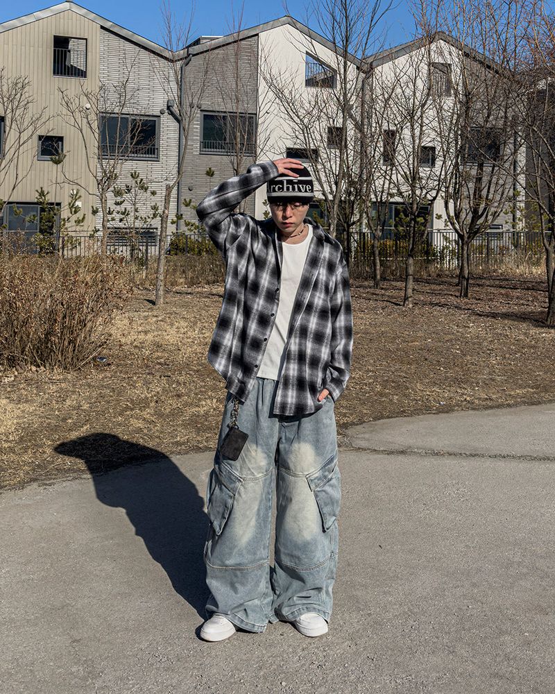 Mader Cut Cargo Denim Pants