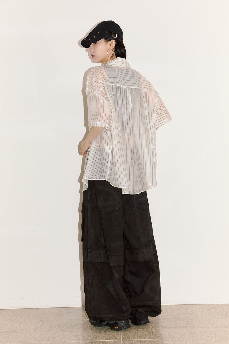 Rusty multi cargo over wide pants