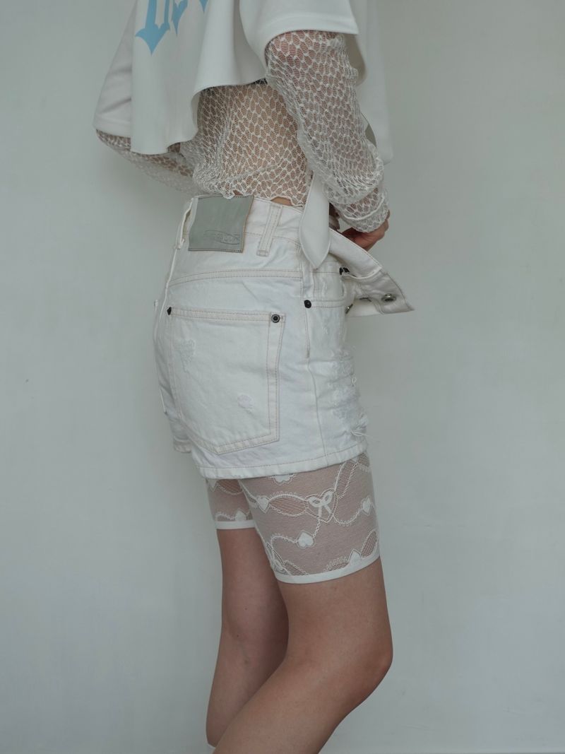 lace inner shorts - ivory