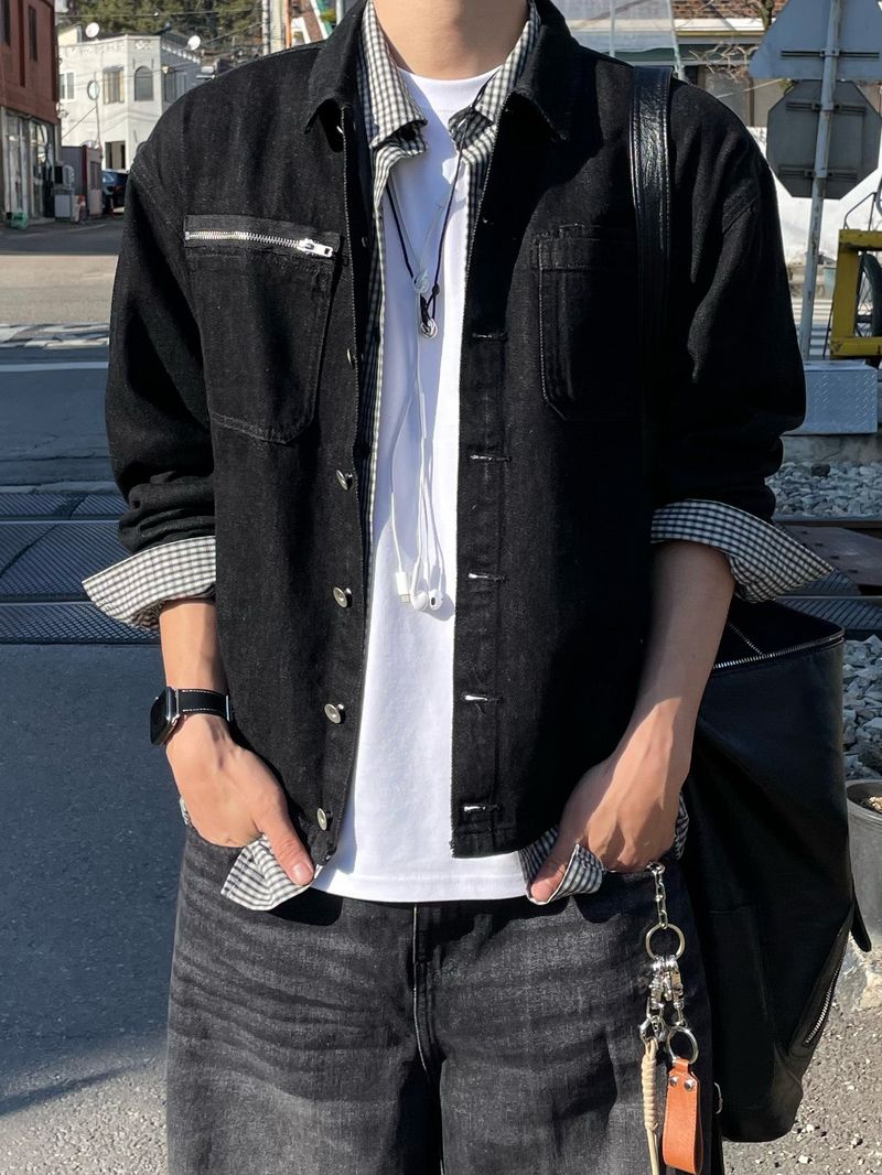 Flow Denim Shacket (M, L / 2colors)