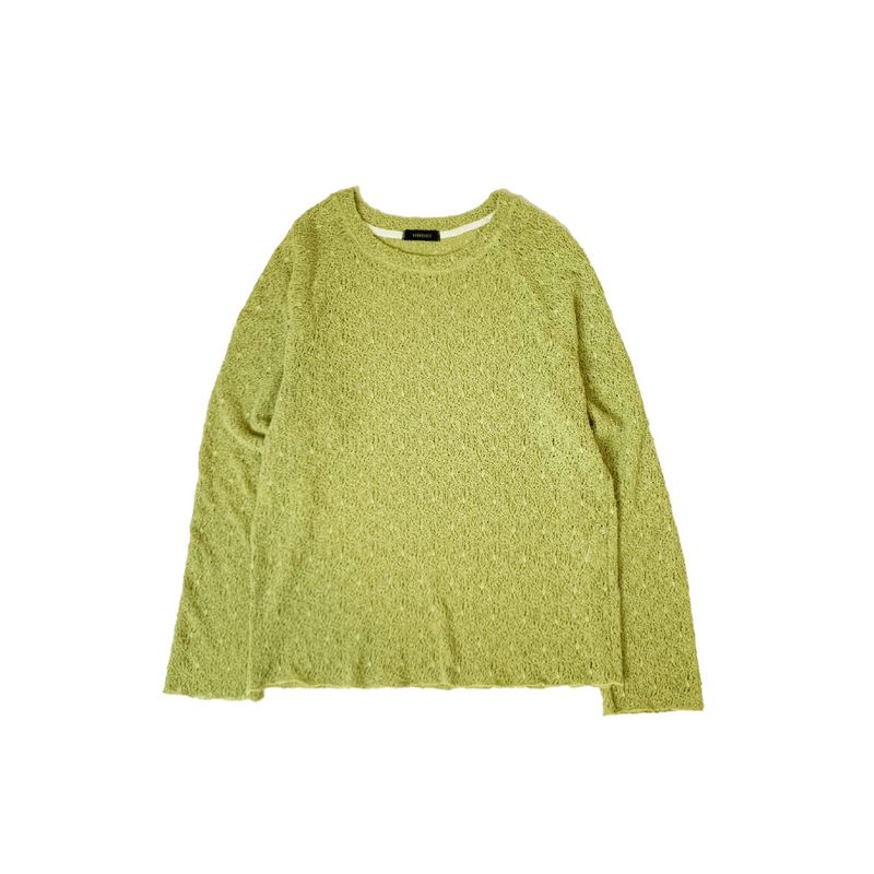 Net Raglan Knit Sleeve (yellowish green)