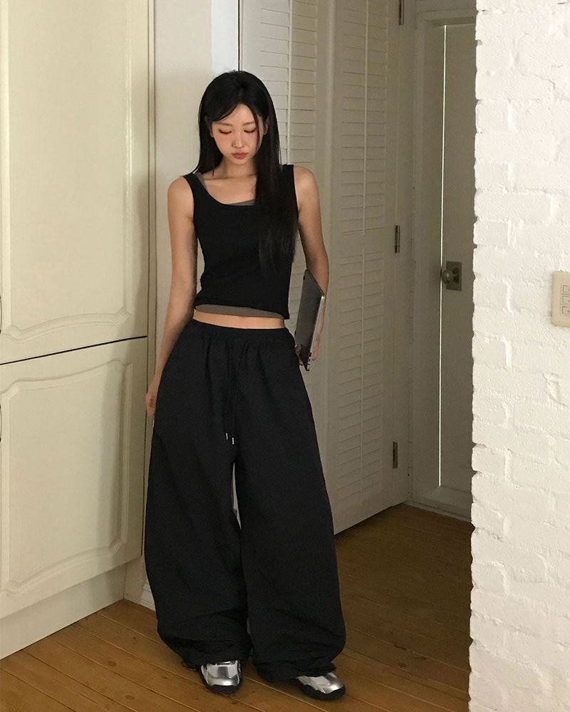 [MADE] Dump, folding nylon wide pants