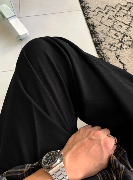 Ever Ranger Round Tuck Side Banding Semi-Wide Slacks