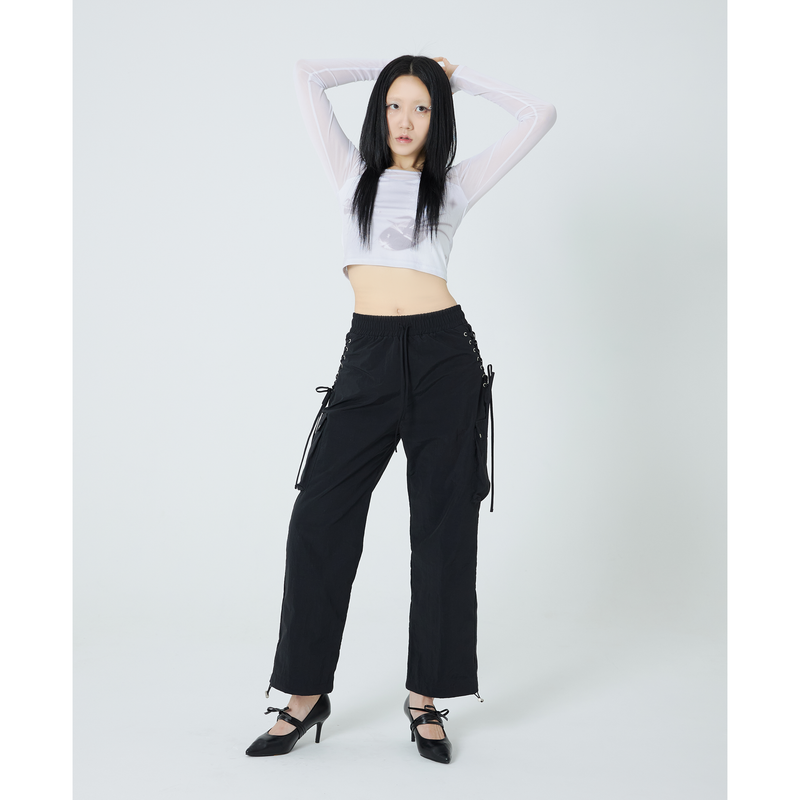 Eyelet pants