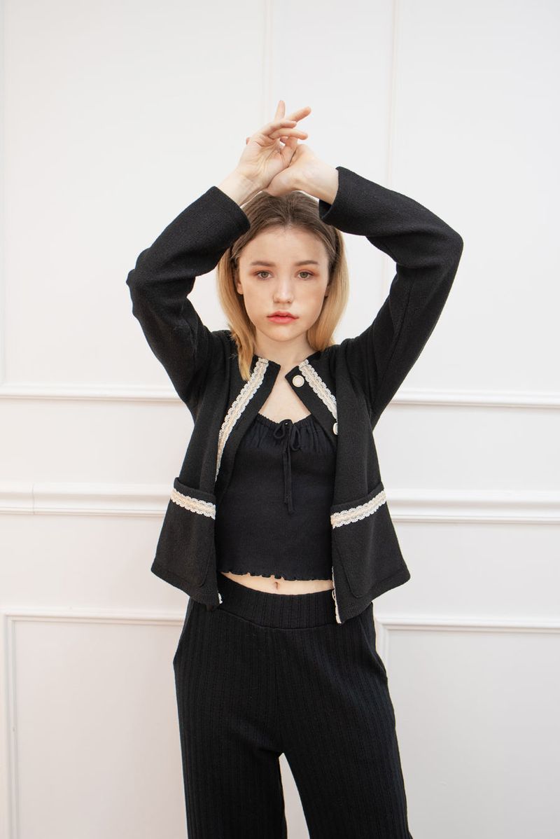 round neck cardigan