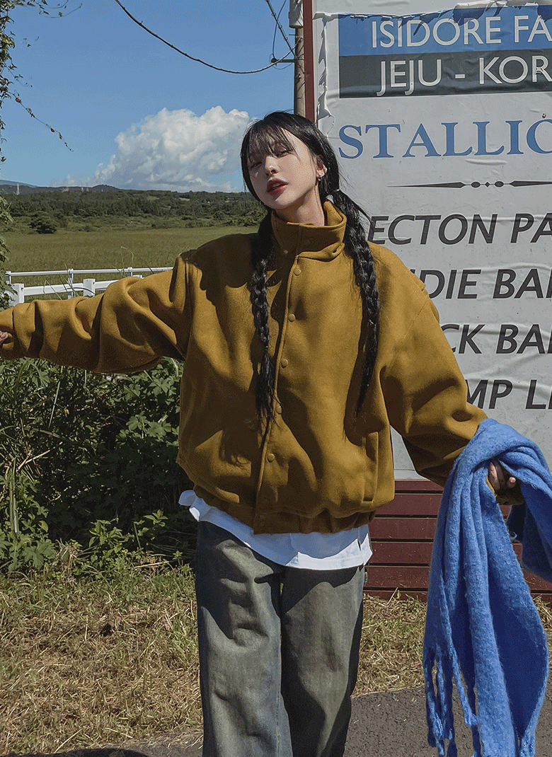 ULAN（ユレン）の「(UNISEX) ビートルズピンタックウールボンバージャンパー（Jackets/Outerwear）」