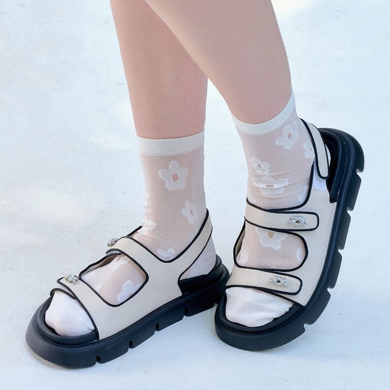  Aiga Two-Belt Velcro Strap Sandal_S0715 (2Colors)