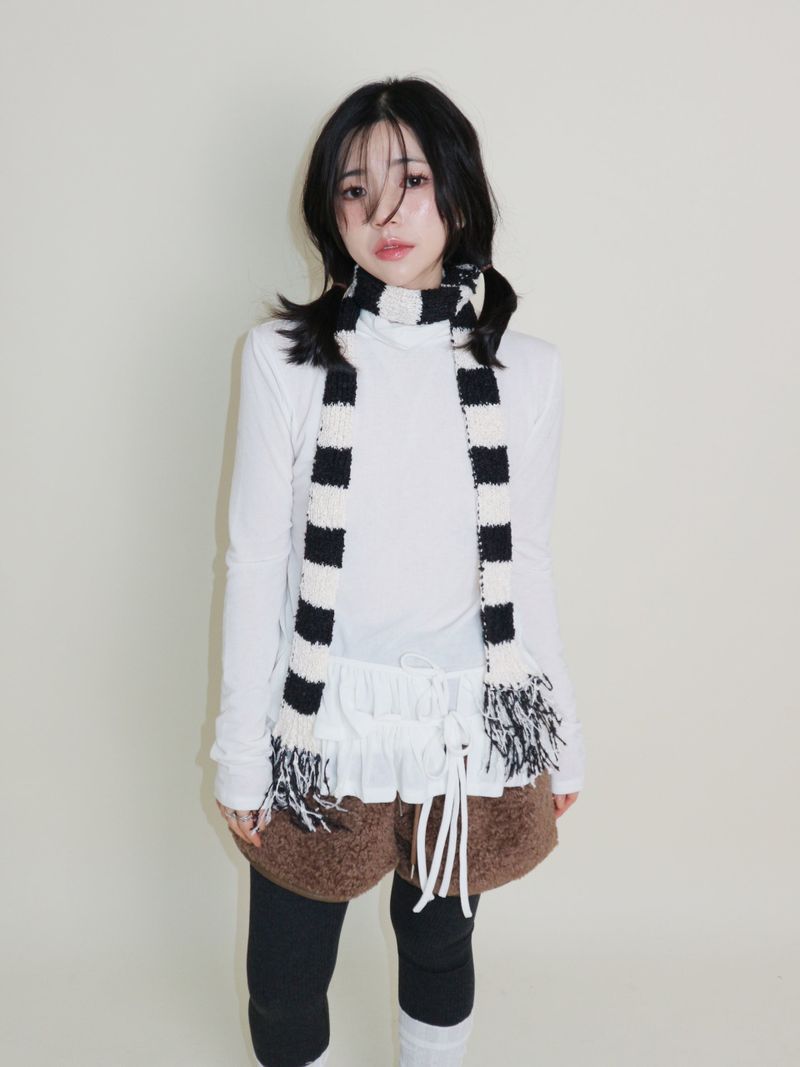 Yves Double Frill Layered Shea Turtleneck (Turtleneck)