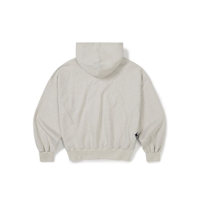 Boiling patched hoodie / Oatmeal