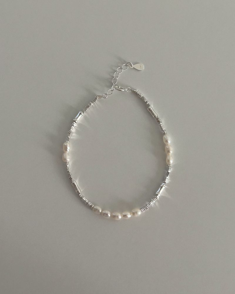 Sparkle pearl bracelet (silver)