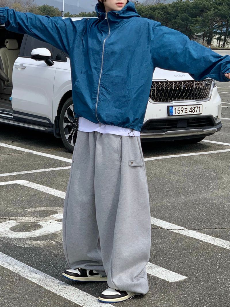 Pinch Side Snap Sweat Pants 6C