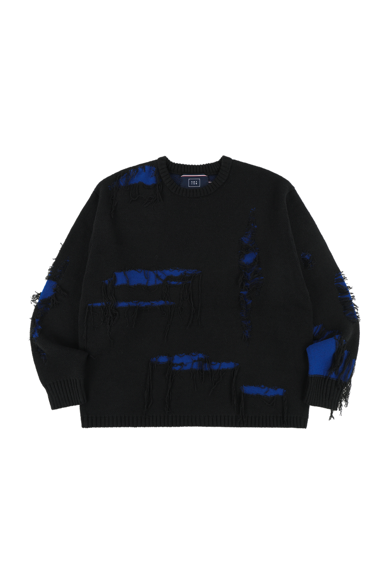 ROUGH DAMAGE KNIT