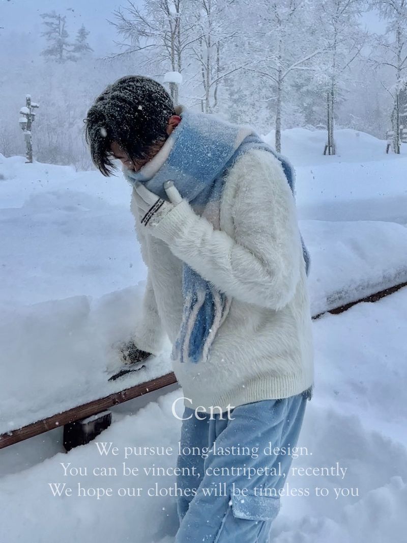 Snowflake long check muffler