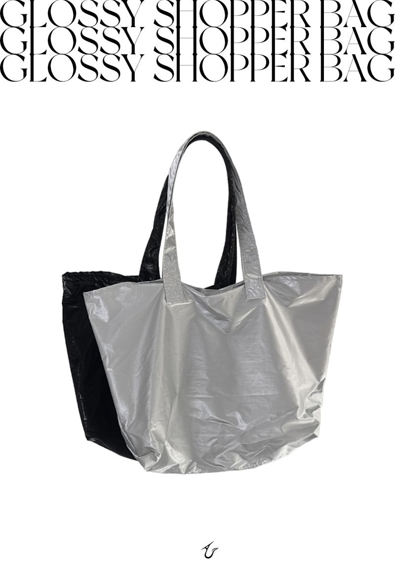 glossy shopper bag (2color)