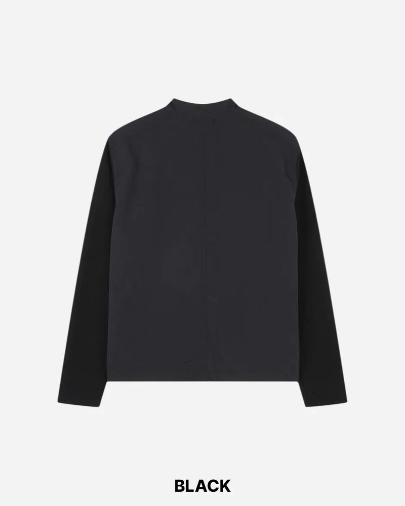 Mix Nylon Ribbed Zip-up