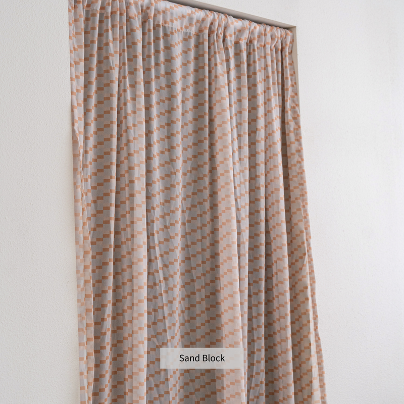 Patterned Chiffon Door Curtain - L size