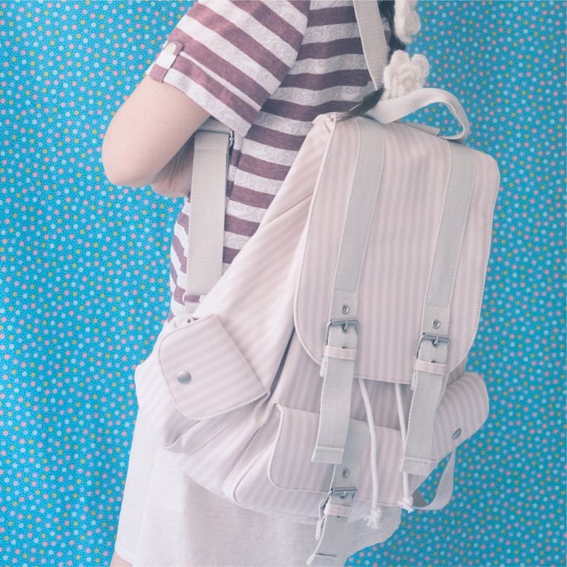 Ding Ding Backpack_stripe ivory