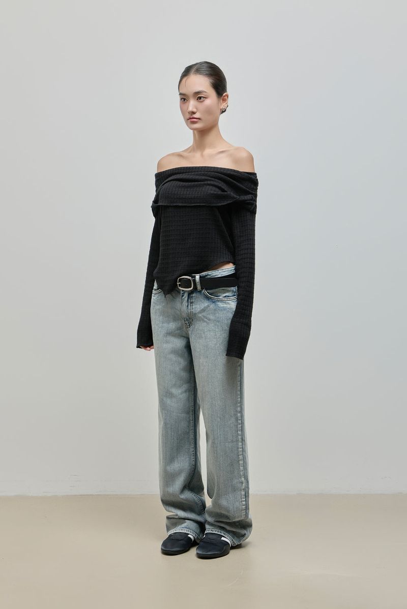 Buckle Denim Pants