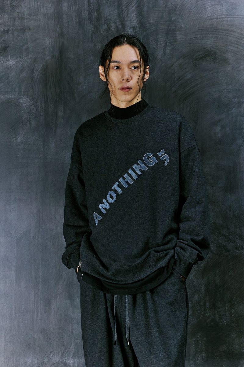 DIAGONAL-EMBROIDERY MTM (Charcoal)