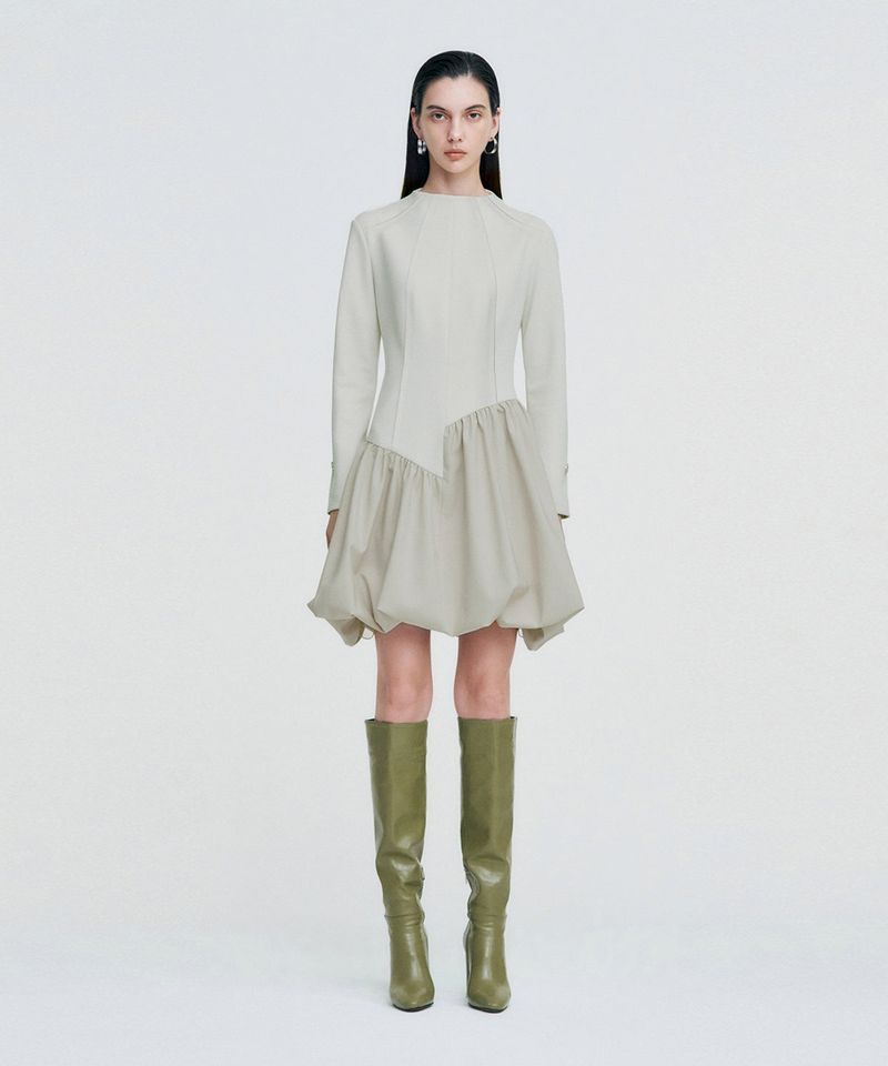 KIMZISU(キムジス)の「Raw Edge Balloon Dress _ IVORY(Dresses)」
