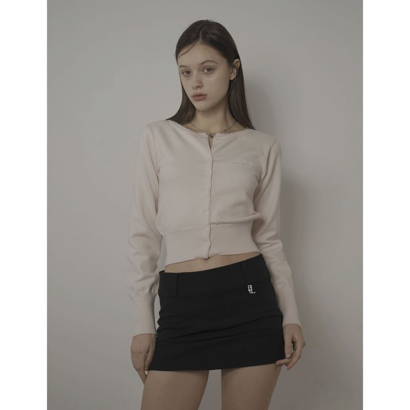 BELT MINI SKIRT-BLACK