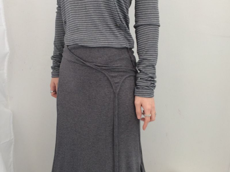 double-strap draped long dress