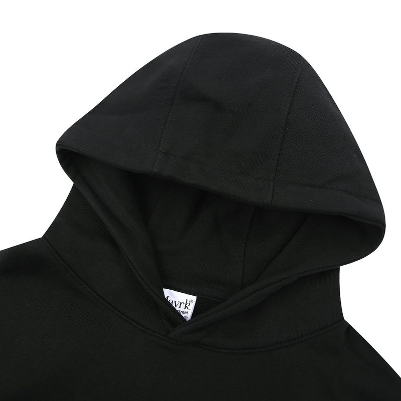 DOUBLE LOOP LOGO SLEEK HOODIE SWEATSHIRT BLACK
