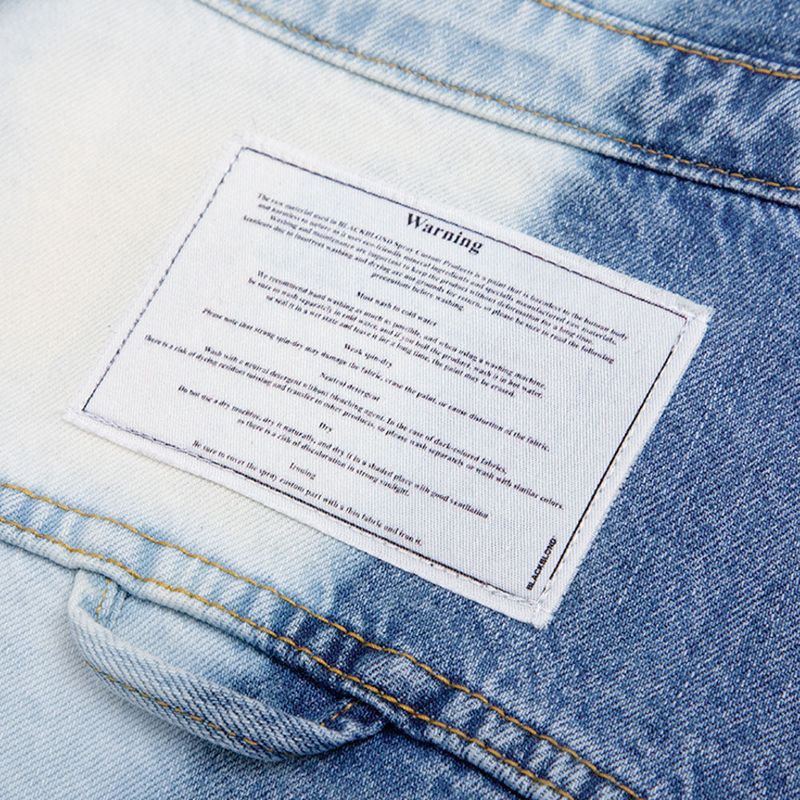 BBD Division Empty Logo Zip Up Denim Jacket (Blue)