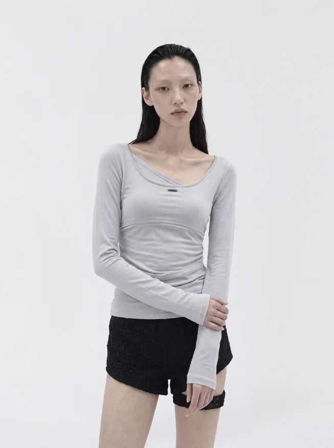 mnem（ムネム）の「26FW★ [mnem] Offset Layer Tee（Tops）」