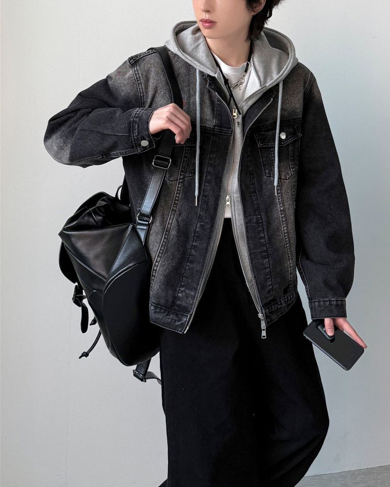 Mark Non Collar Denim Jacket
