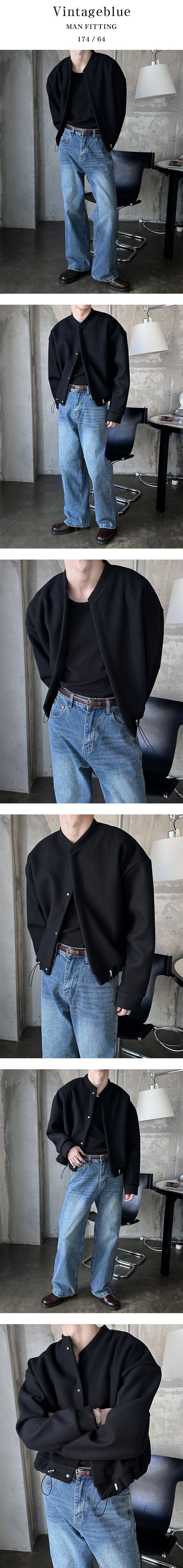 [Unisex] Basic semi wide denim pants(4color)