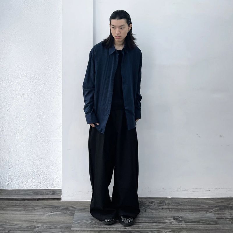 エアリー テクスチャー リラックス シャツ