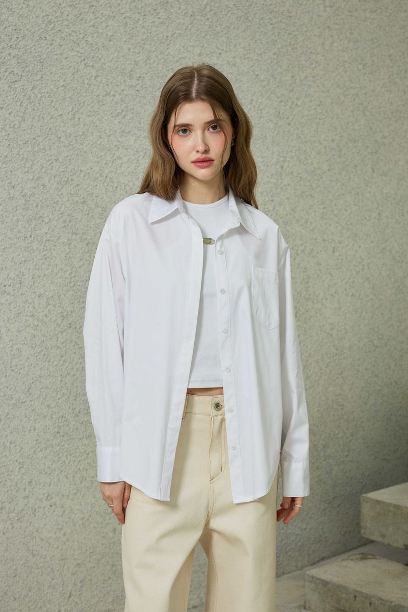 BRIGHT OVERSIZED SHIRT / WHITE