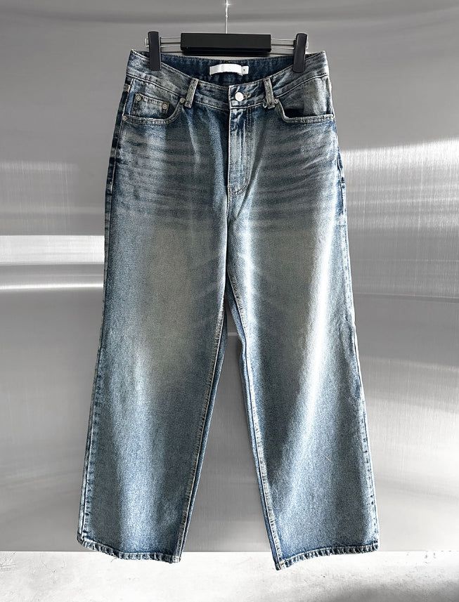 (Unisex) Lumen Double Pocket Washed Denim