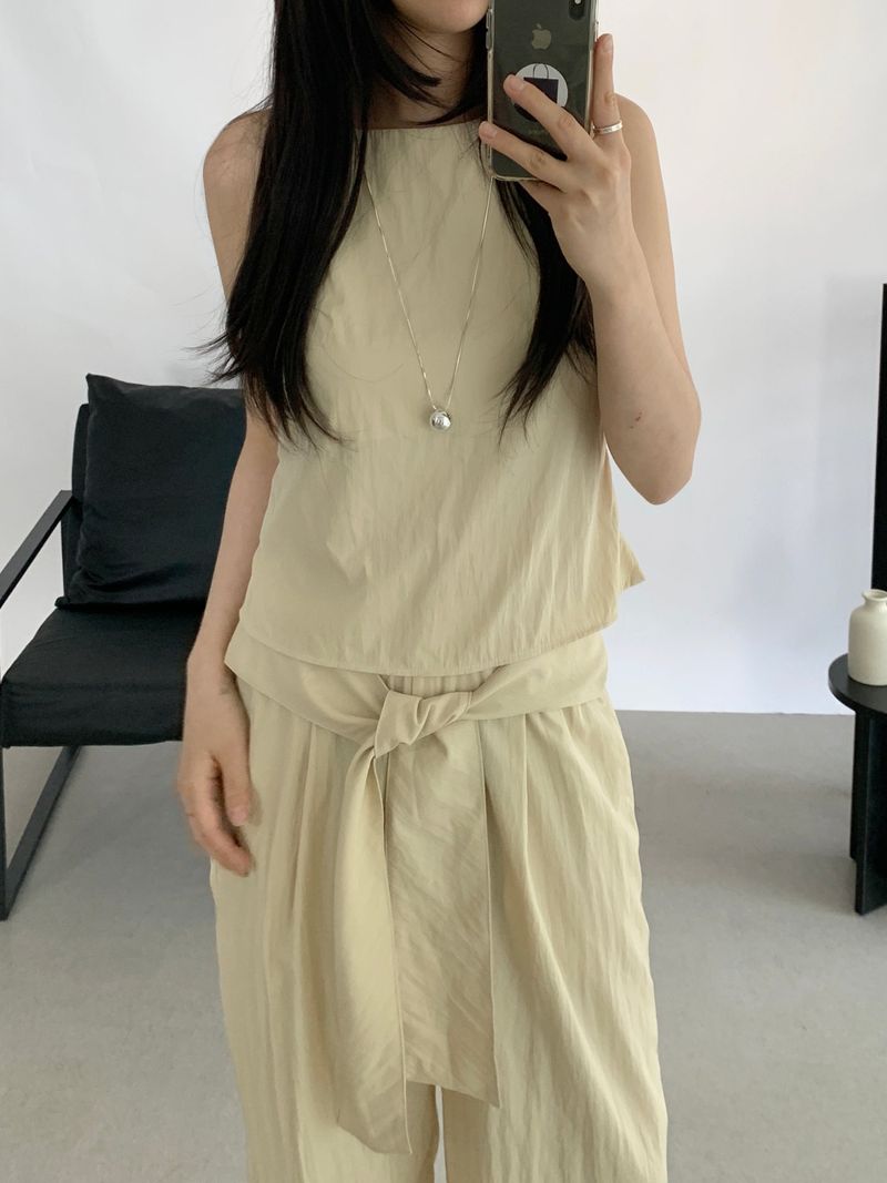 Raina halterneck sleeveless blouse