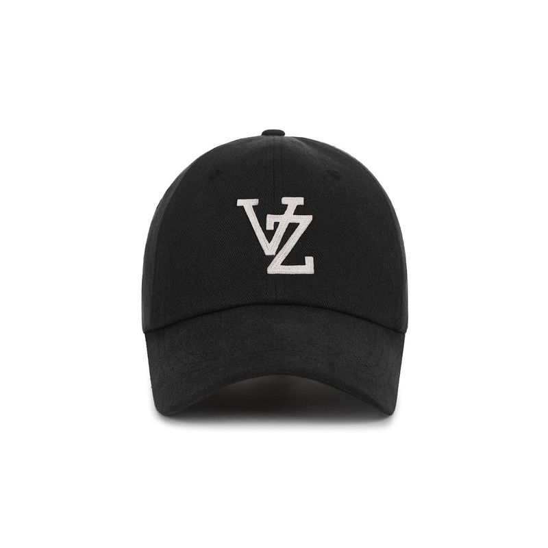 Monogram Applique Over Fit Washing Ball Cap Black