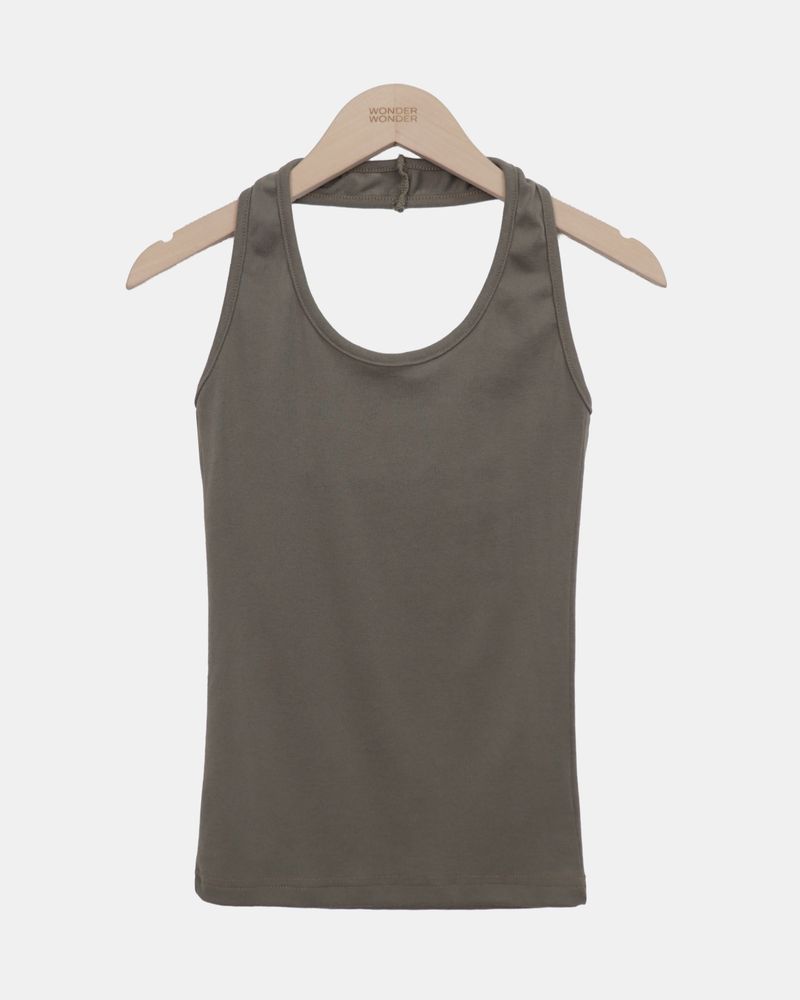 Uzel Halter Neck Slim Sleeveless Top