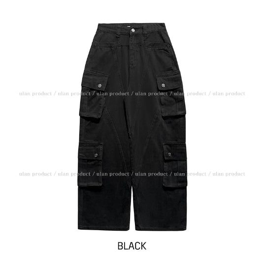 Torti cut stitch denim cargo pants
