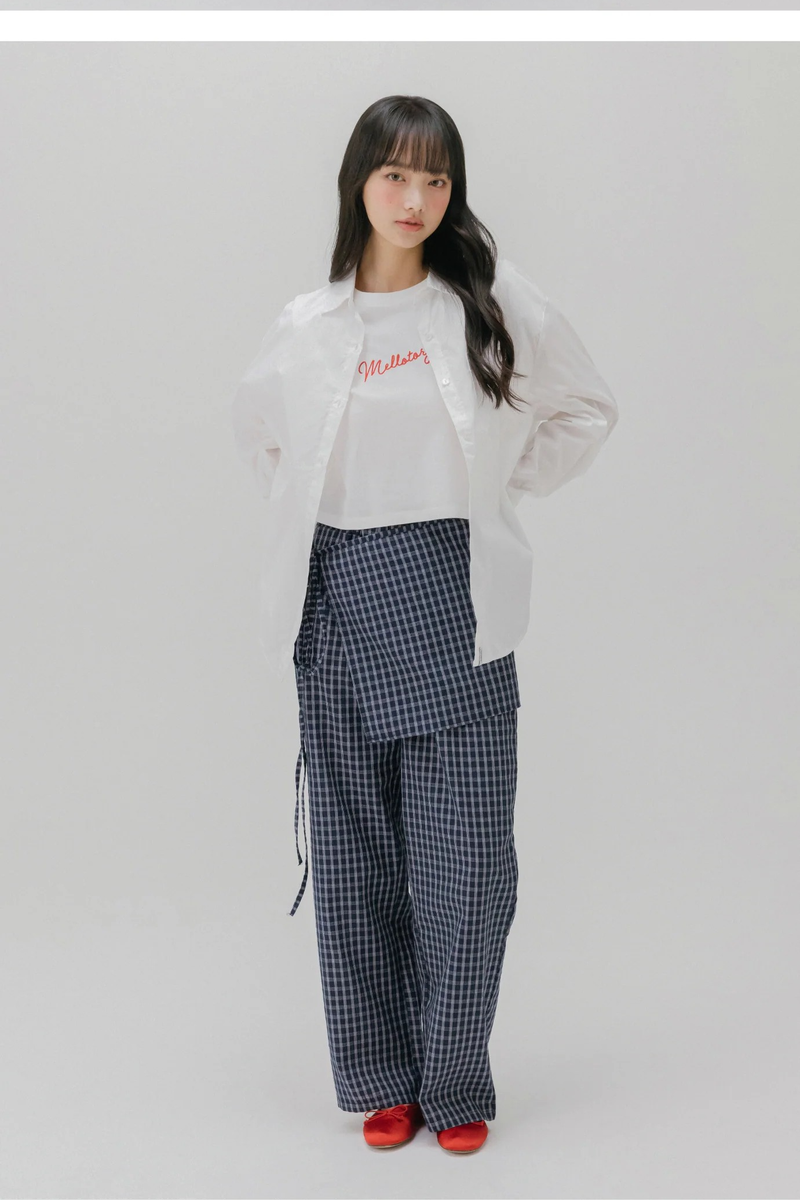 BASIC MELLOW EMBROIDERY SHIRT (WHITE)