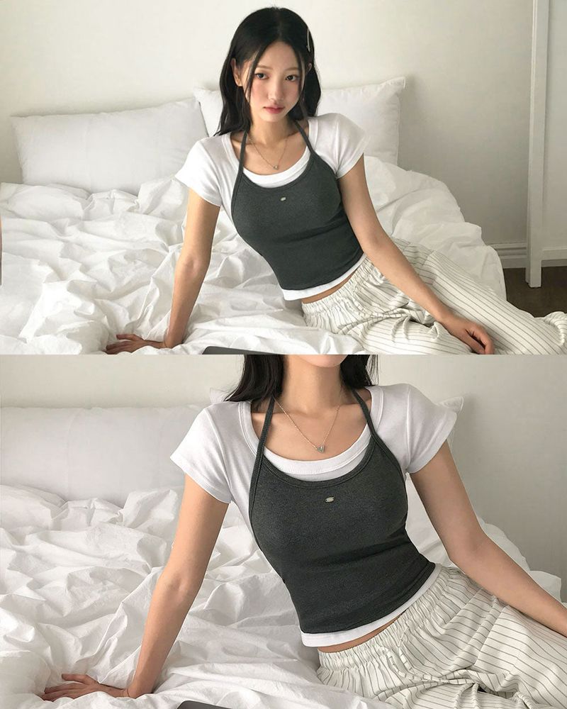 BEIDELLI（ベイデリー）の「[MADE] Vibe, ribholter neck tank top（Tops）」