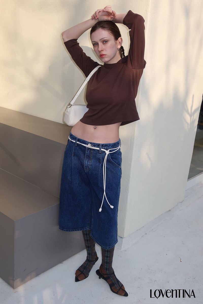 SILKET BIO 3/4 TOP_BROWN