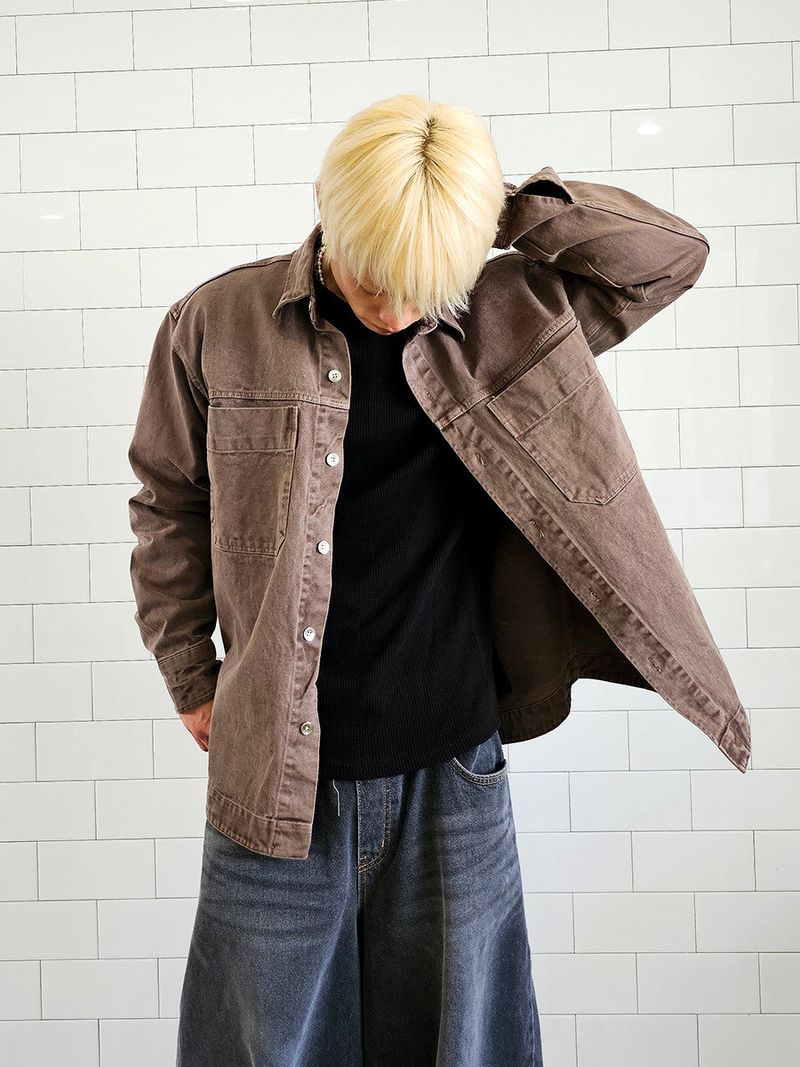 VENTIQUE Pigment Work Cotton Jacket 4color