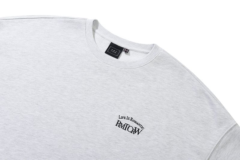 FLOWER RIBBON SWEAT SHIRT_LIGHT GREY