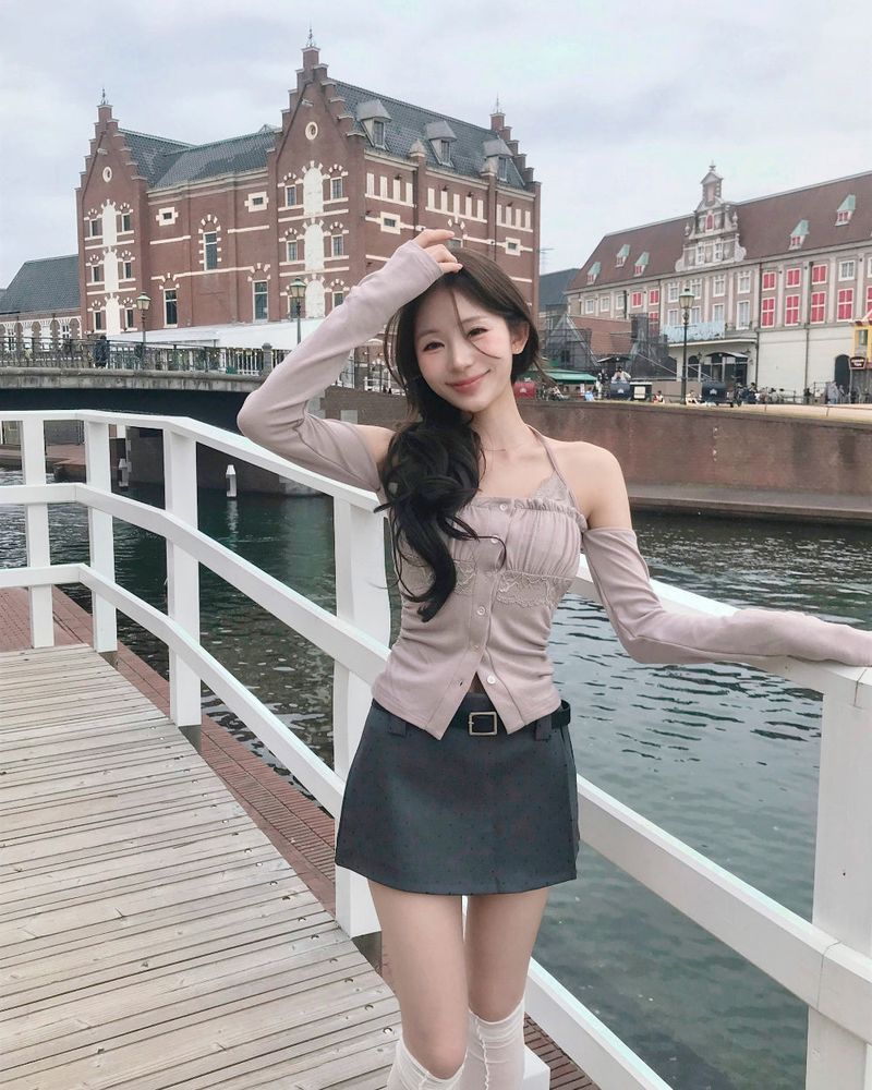 roal slit dot mini sk belt set