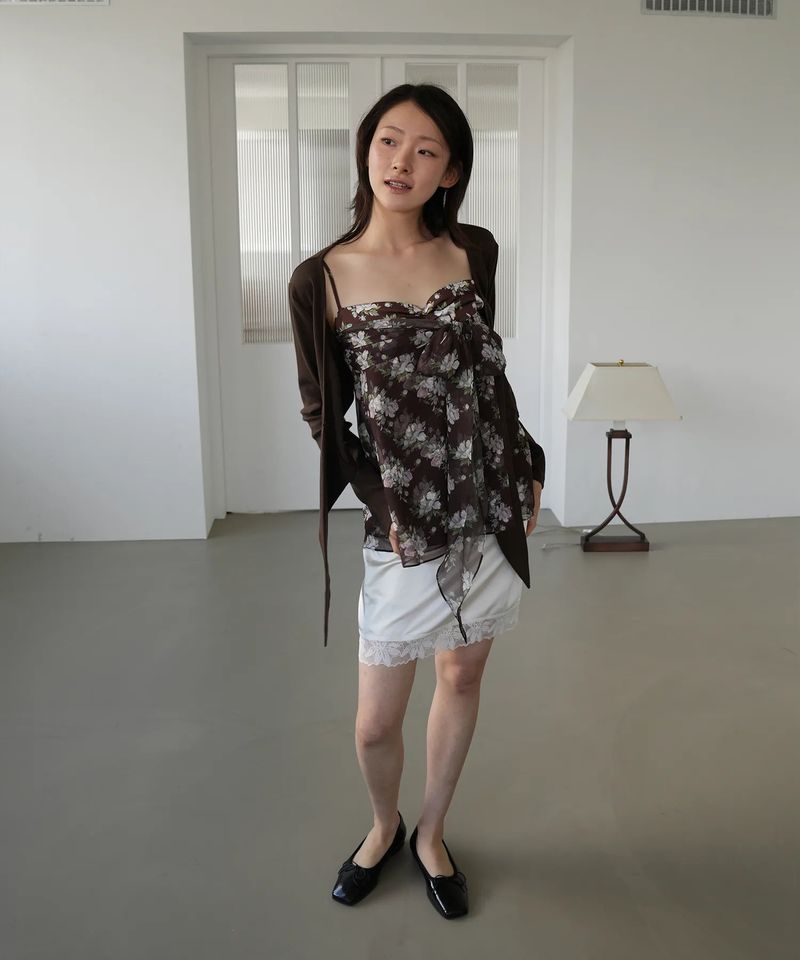 CottonSpan Bolero Top (2sizes) - Brown