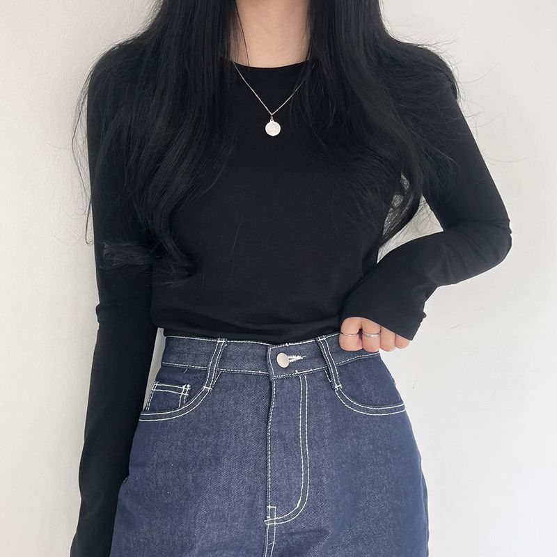 Extended Sleeve Round Neck T-Shirt
